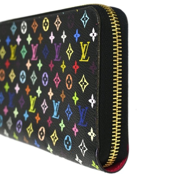 Louis Vuitton Black Multicolor Zippy Wallet M60243 CA0116 XX92217 - Picture 3 of 7